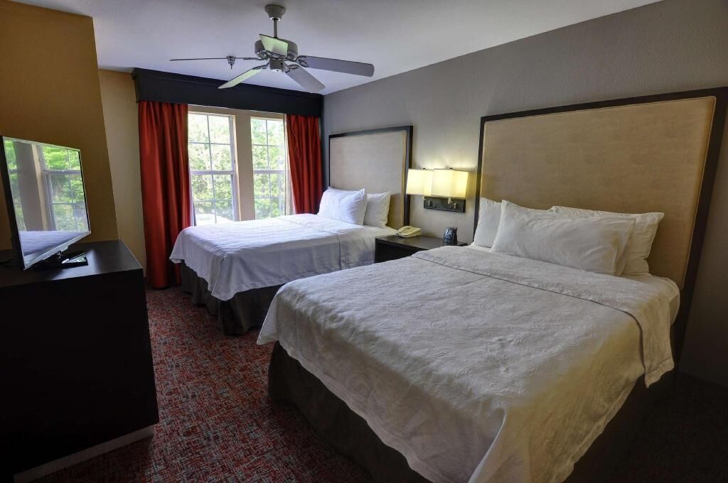 Desk, laptop workspace, blackout curtains, soundproofing