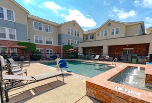 Outdoor pool, open 8:00 AM to 9:30 PM, pool umbrellas, pool loungers
