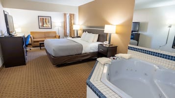 Suite, 1 King Bed, Non Smoking | Laptop workspace, iron/ironing board, free WiFi, bed sheets