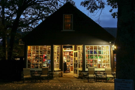 Front of property - evening/night. Big Meadows Lodge