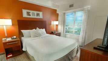 1 bedroom, desk, laptop workspace, iron/ironing board