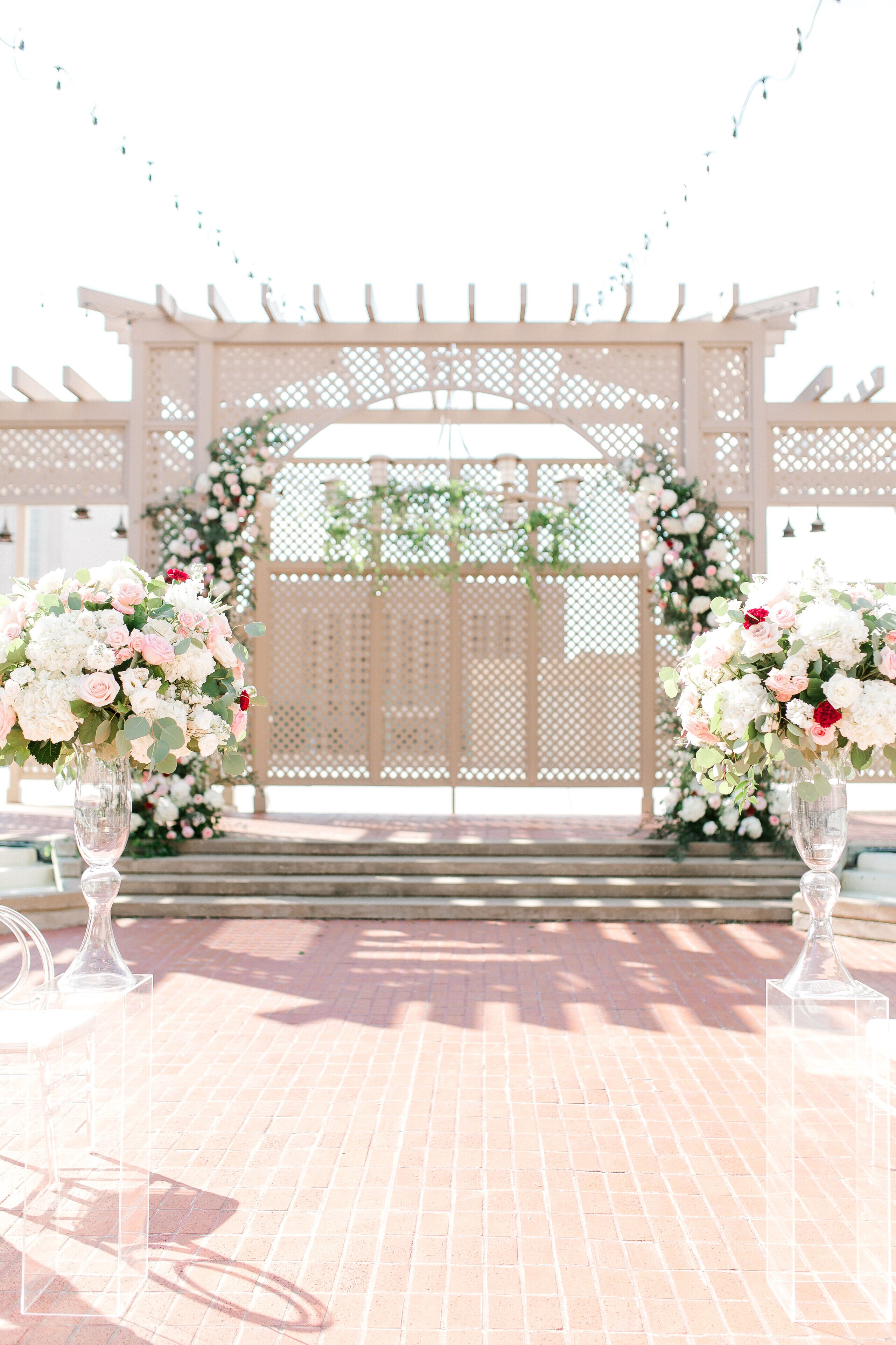 Outdoor wedding area
