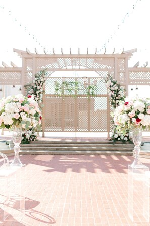 Outdoor wedding area
