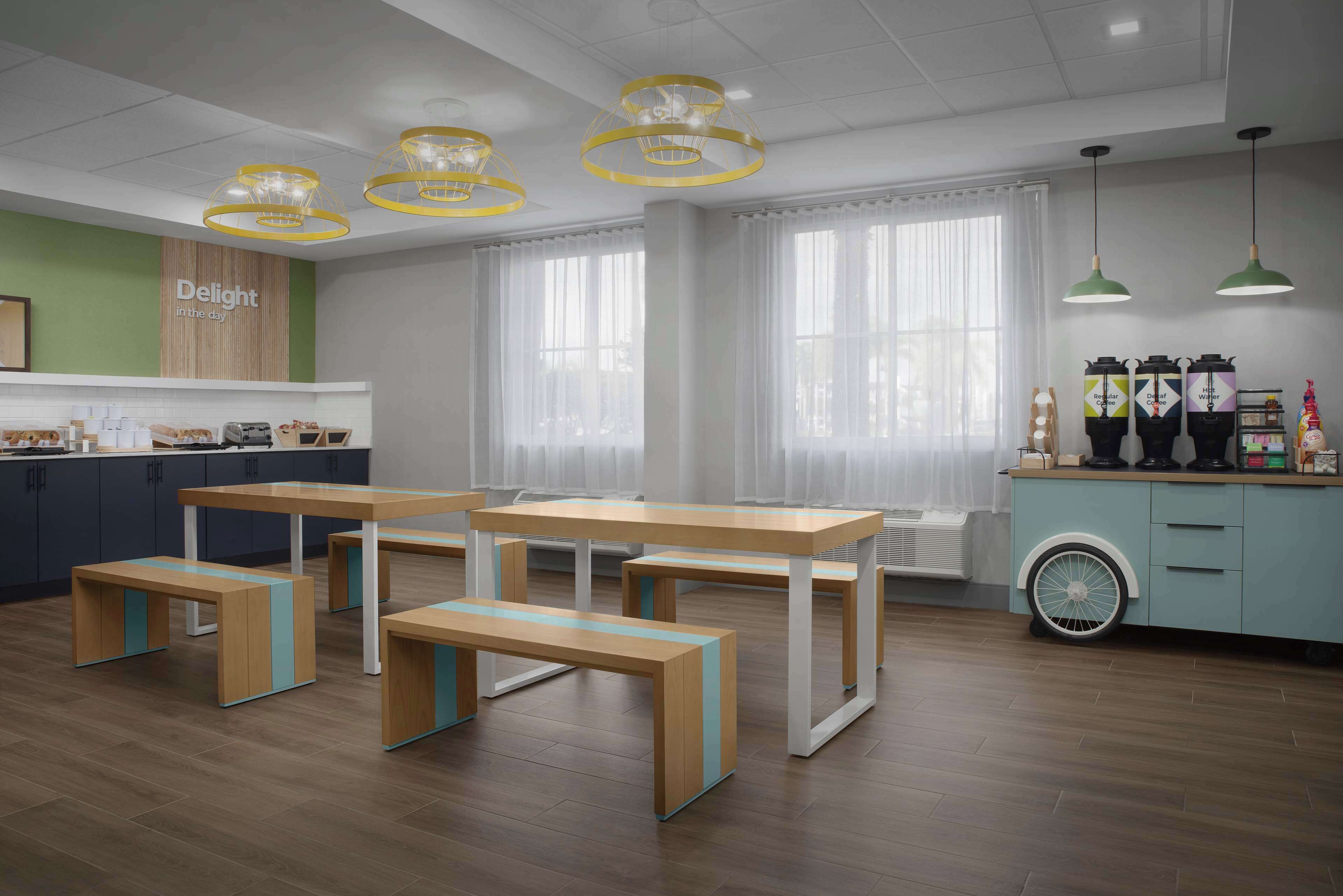 Free daily self-service breakfast 