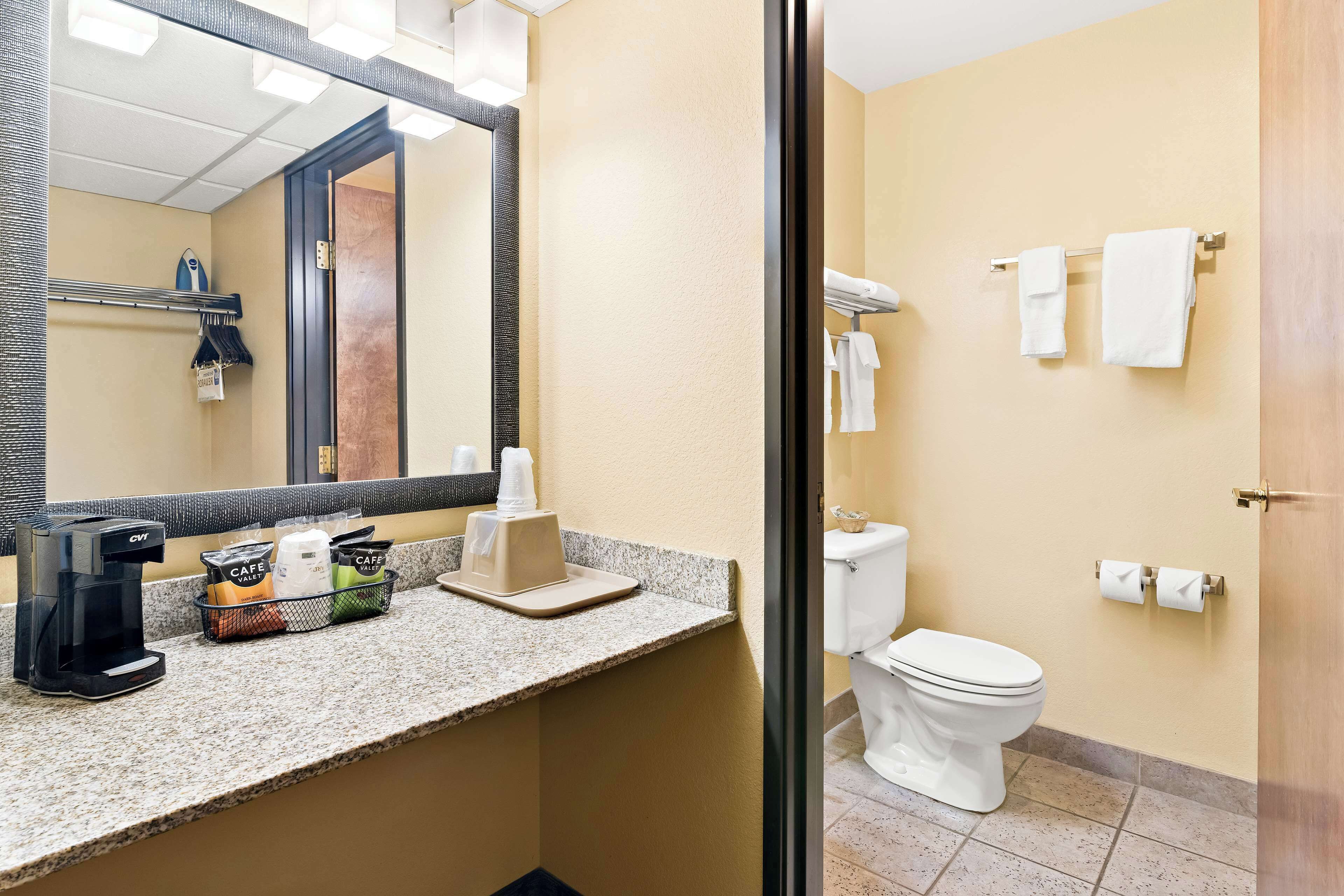 free toiletries, towels, soap, shampoo