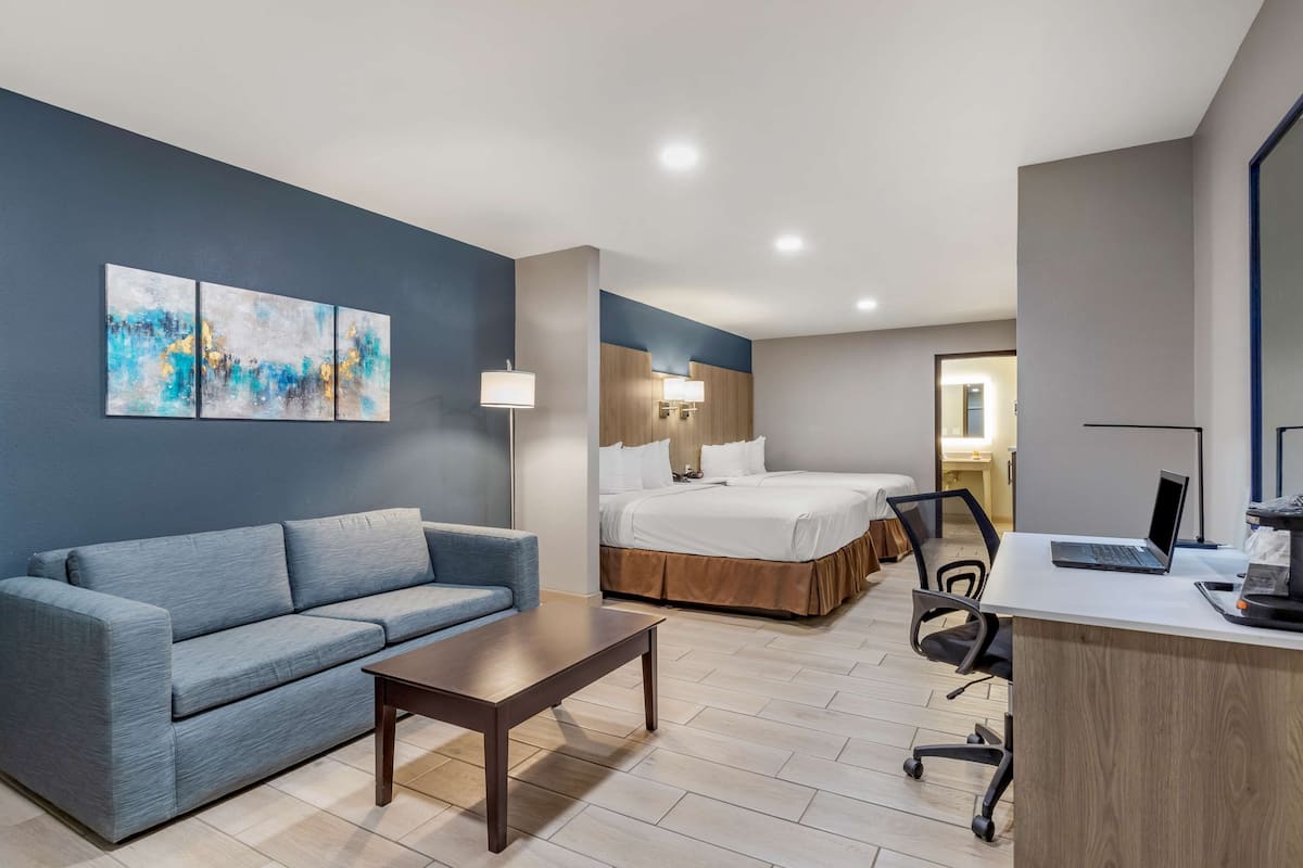 Standard Room, 2 Queen Beds, Accessible, Refrigerator & Microwave (Refrigerator & Microwave) | Pillow-top beds, in-room safe, desk, laptop workspace