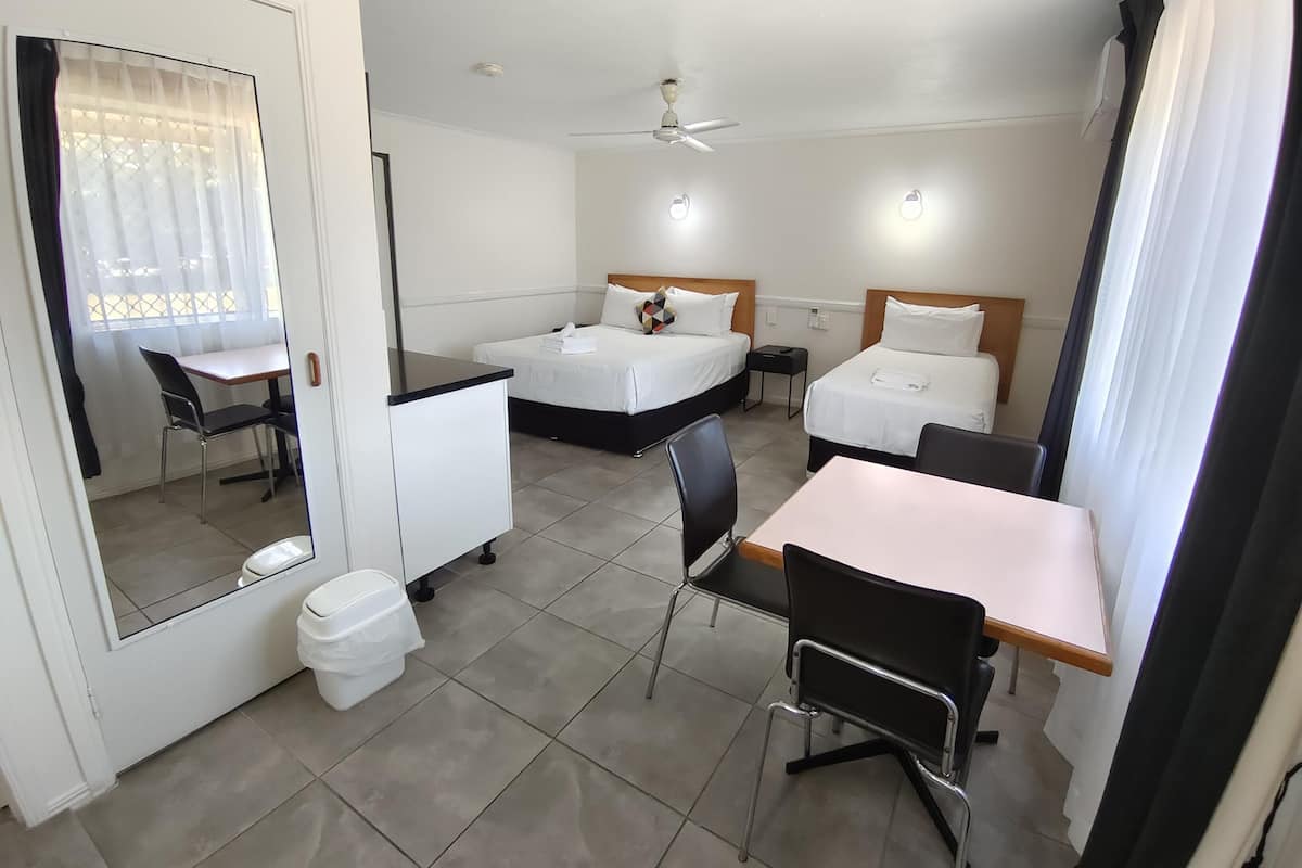Deluxe Room, Multiple Beds, Non Smoking, Refrigerator & Microwave | 1 bedroom, in-room safe, desk, blackout curtains