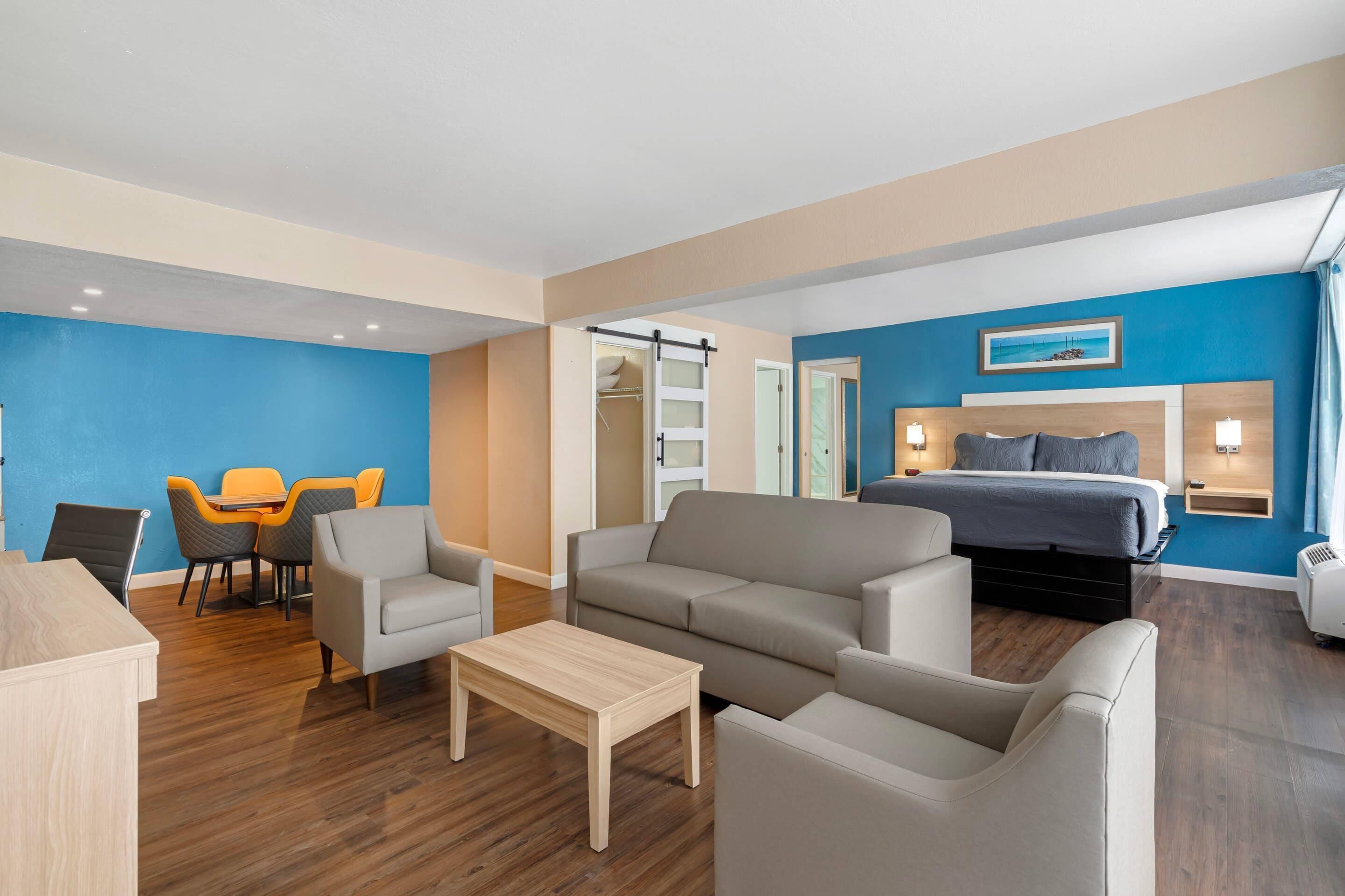 In-room safe, desk, laptop workspace, iron/ironing board