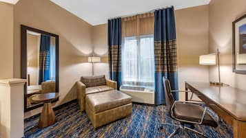 Egyptian cotton sheets, premium bedding, desk, laptop workspace