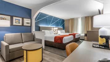 Family Studio Suite, Multiple Beds | Premium bedding, down comforters, desk, laptop workspace