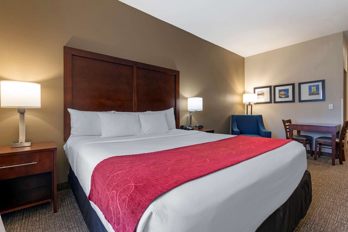 Suite, 1 King Bed, Accessible, Non Smoking | Premium bedding, down comforters, desk, laptop workspace