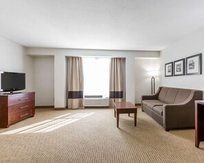Premium bedding, down comforters, desk, laptop workspace