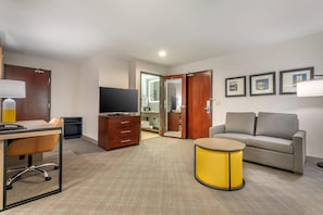 Suite, 1 King Bed with Sofa bed, Non Smoking | Premium bedding, down comforters, desk, laptop workspace