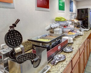 Free daily buffet breakfast 