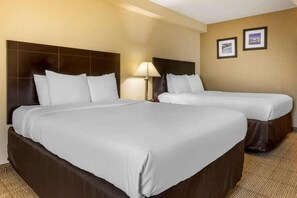 Standard Room, 2 Queen Beds | In-room safe, desk, iron/ironing board, bed sheets