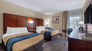 Room, 2 Double Beds, Accessible, Non Smoking | Iron/ironing board, free cots/infant beds, rollaway beds, free WiFi