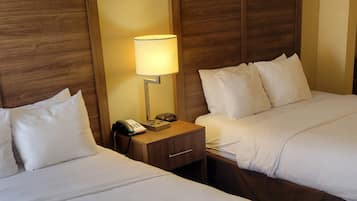 Standard Room, 2 Queen Beds, Non Smoking | Desk, blackout drapes, soundproofing, iron/ironing board
