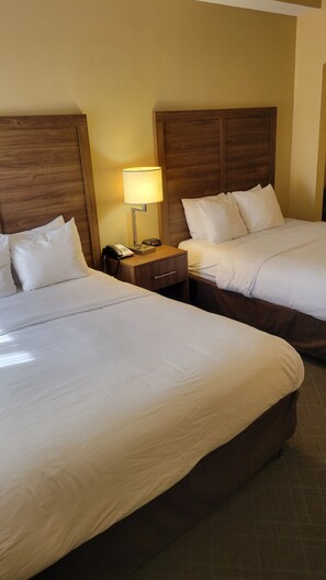 Standard Room, 2 Queen Beds, Non Smoking | Desk, blackout drapes, soundproofing, iron/ironing board