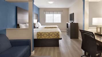 Desk, laptop workspace, iron/ironing board, free WiFi