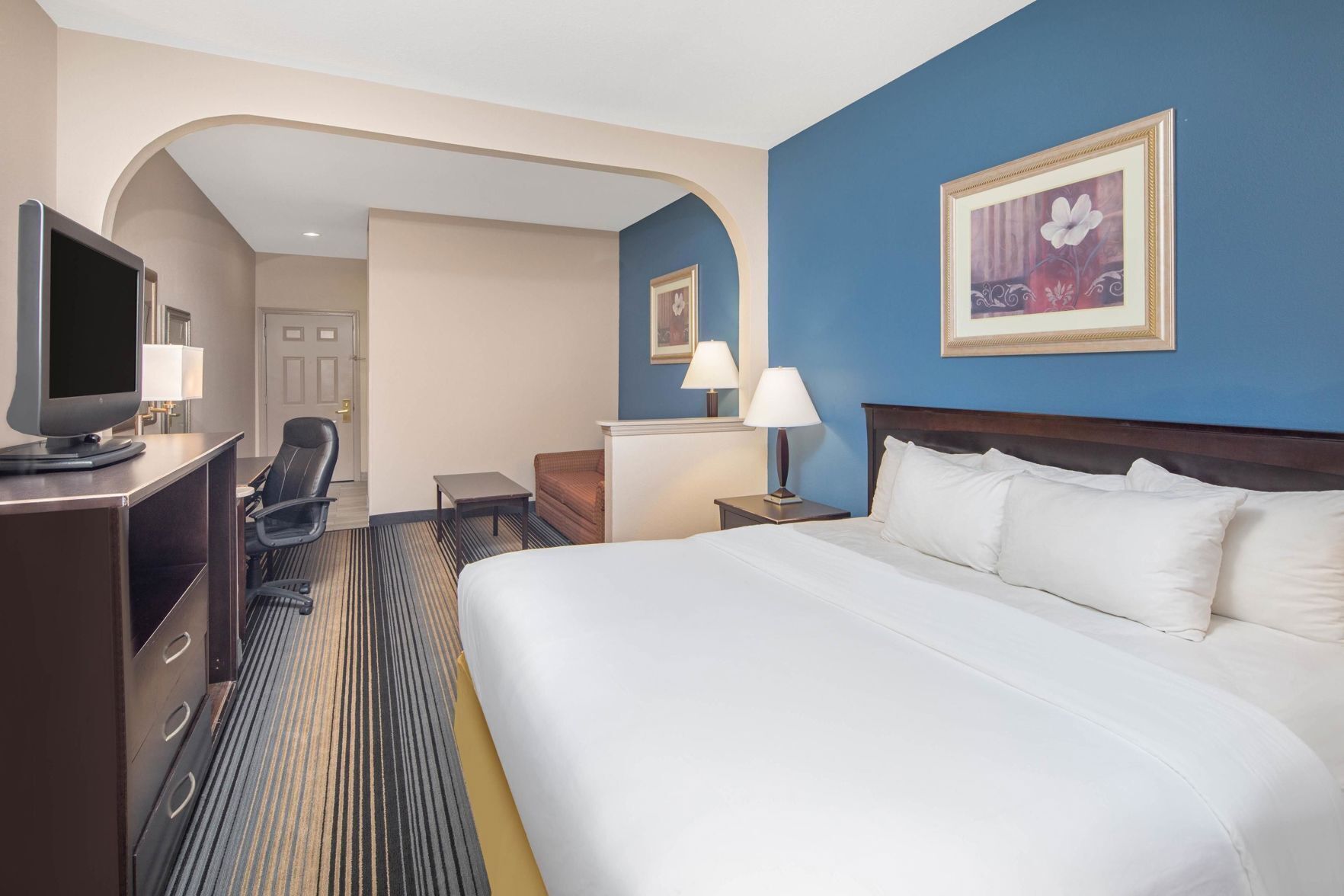 Premium bedding, pillowtop beds, individually decorated