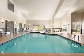 Indoor pool, open 6 AM to midnight, sun loungers