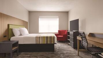 1 kamar tidur, seprai premium, meja kerja, dan ruang kerja ramah laptop