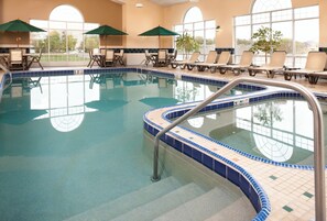 Indoor pool, open 6:00 AM to midnight, sun loungers