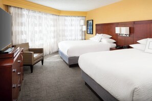 Room, 2 Queen Beds | In-room safe, desk, laptop workspace, iron/ironing board