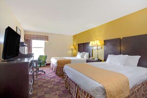 Room, 2 Queen Beds, Accessible, Non Smoking | Desk, iron/ironing board, free WiFi, bed sheets