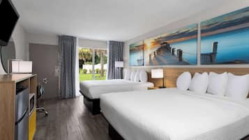 Individually decorated, individually furnished, desk, laptop workspace