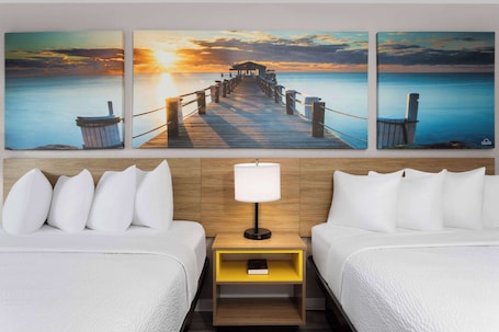 Individually decorated, individually furnished, desk, laptop workspace