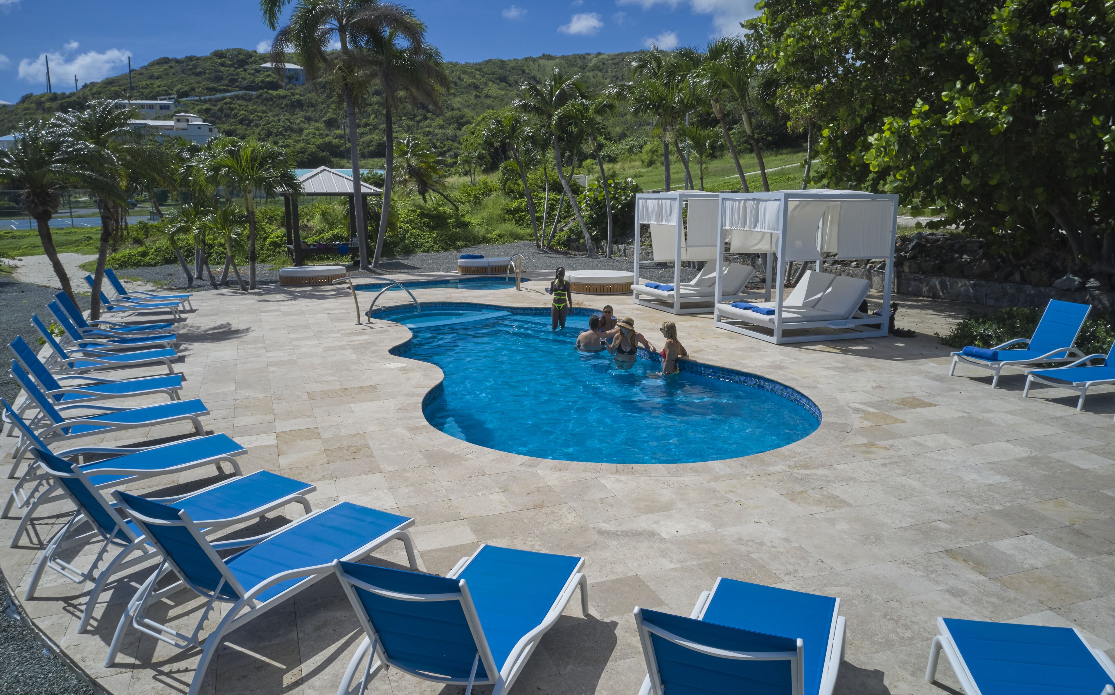 2 outdoor pools, pool umbrellas, sun loungers