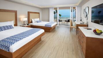 Beachfront Double | 1 bedroom, in-room safe, desk, laptop workspace