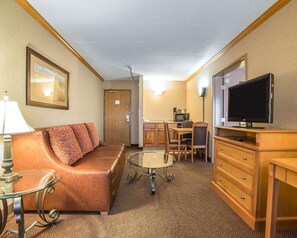 In-room safe, desk, laptop workspace, iron/ironing board