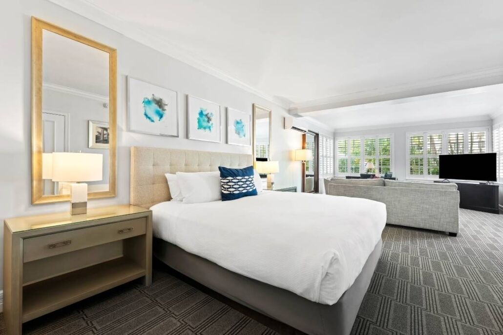 the intracoastal suite | frette italian sheets, premium bedding, down duvets, pillow-top beds