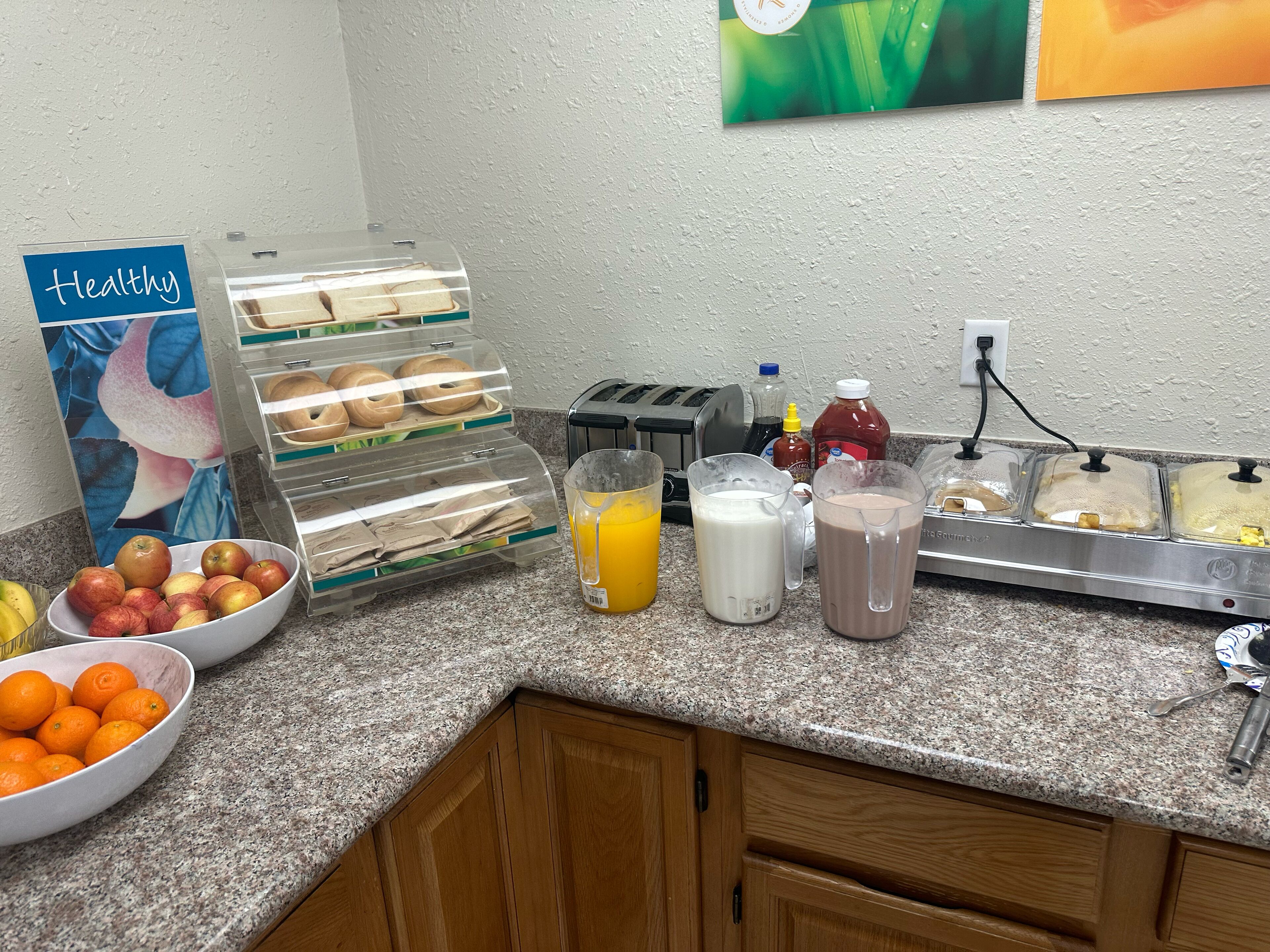 daily self-service breakfast (usd 7.99 per person)