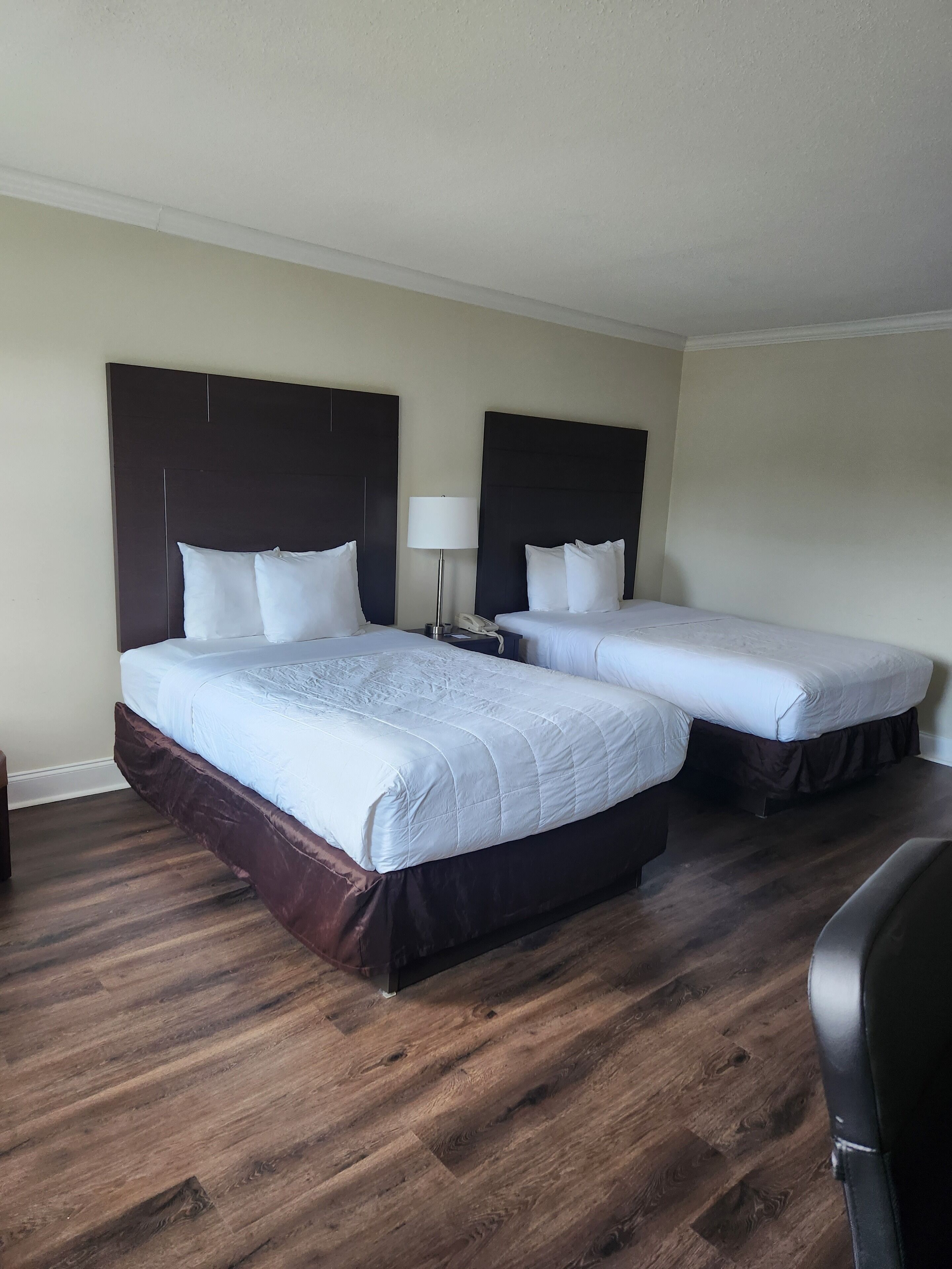 desk, laptop workspace, blackout curtains, free wifi