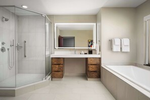 Presidential Suite, 1 King Bed | Bathroom shower - Embassy Suites Lincoln (Lincoln)