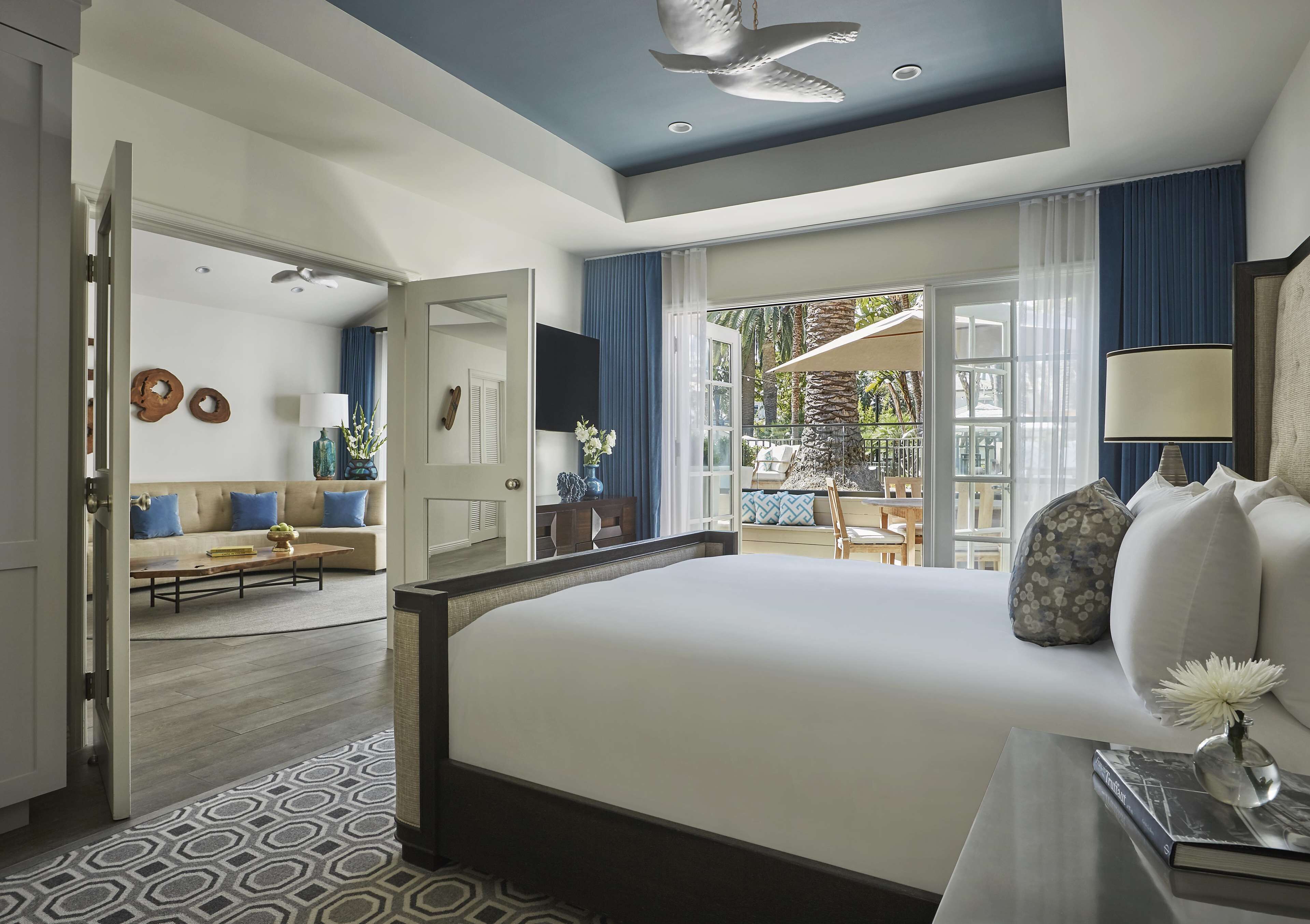 bungalow one, 2 king and 2 double beds | hypo-allergenic bedding, in-room safe, desk, laptop workspace