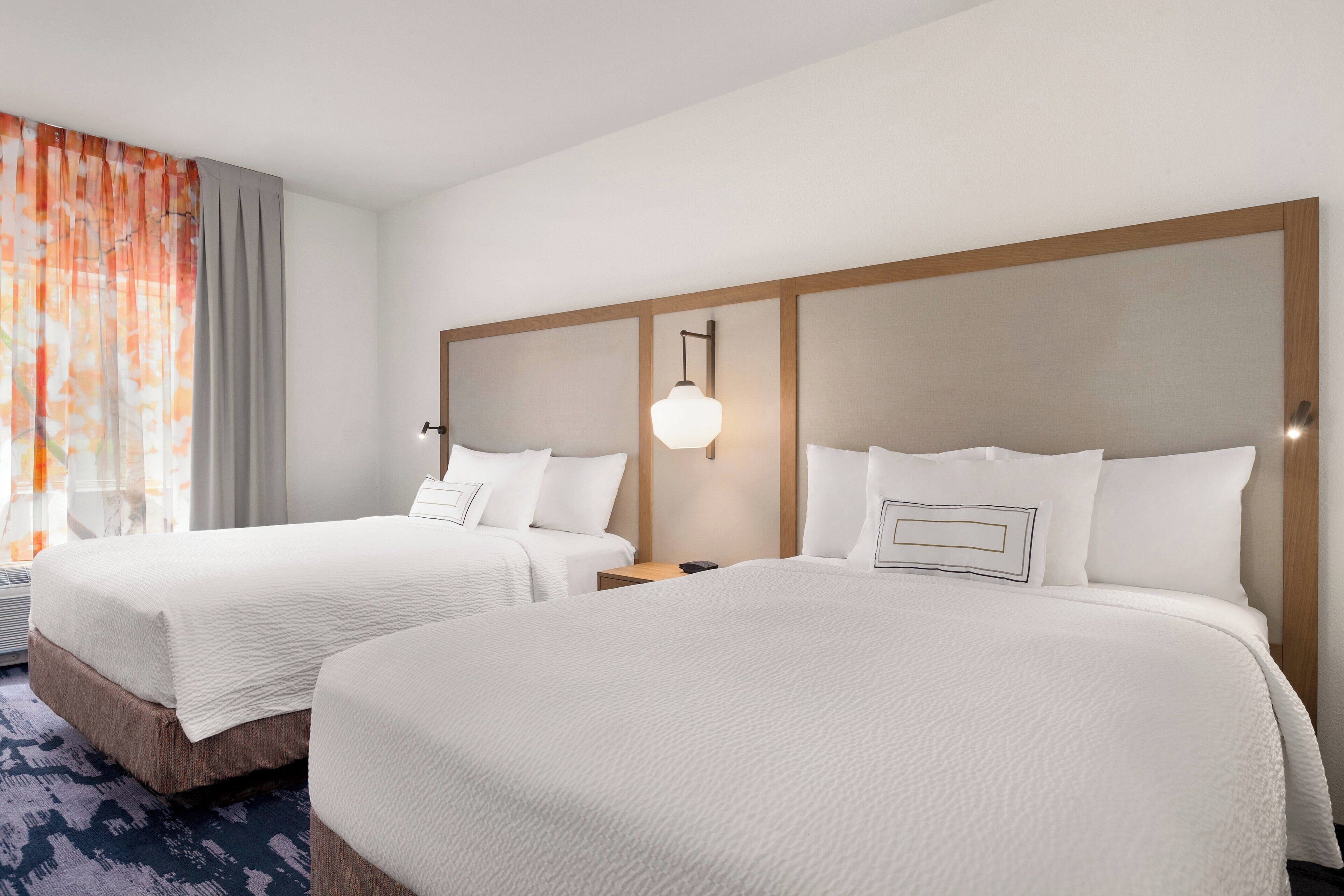 room, 2 queen beds, non smoking | desk, blackout curtains, iron/ironing board, free wifi