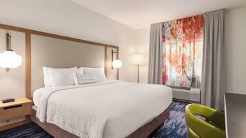 Desk, blackout drapes, iron/ironing board, free WiFi