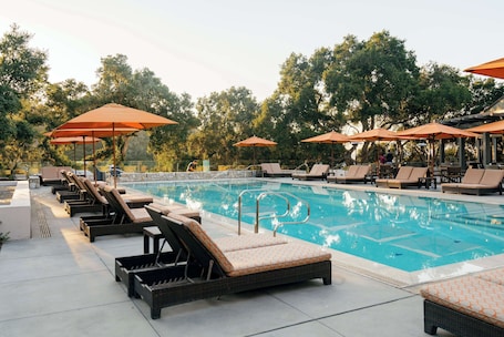 3 outdoor pools, open 5:30 AM to 8:00 PM, free cabanas, pool umbrellas