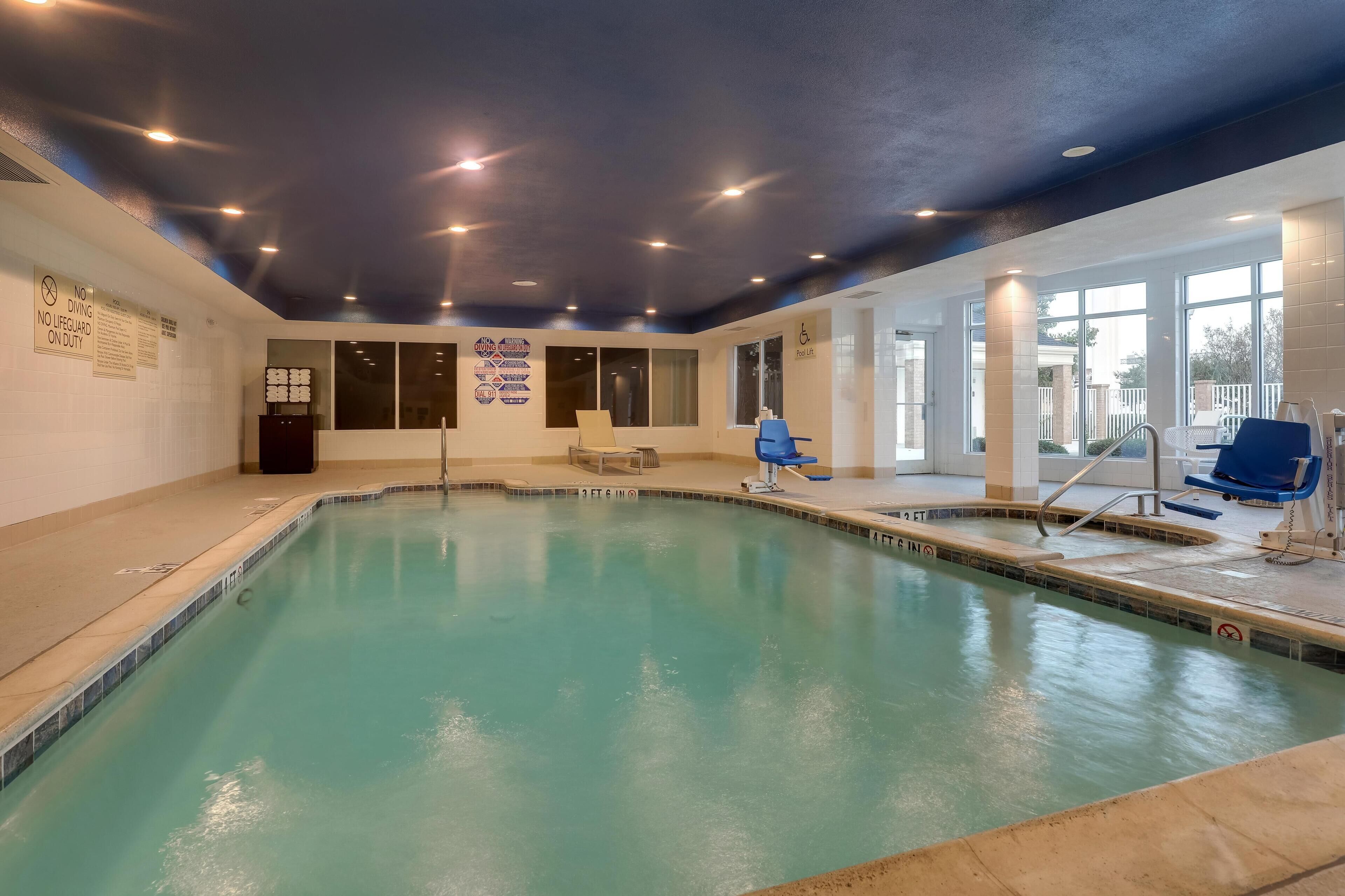 Indoor pool, seasonal outdoor pool