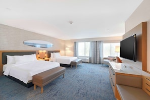 Room, 2 Queen Beds, Accessible | Premium bedding, desk, iron/ironing board, free cots/infant beds