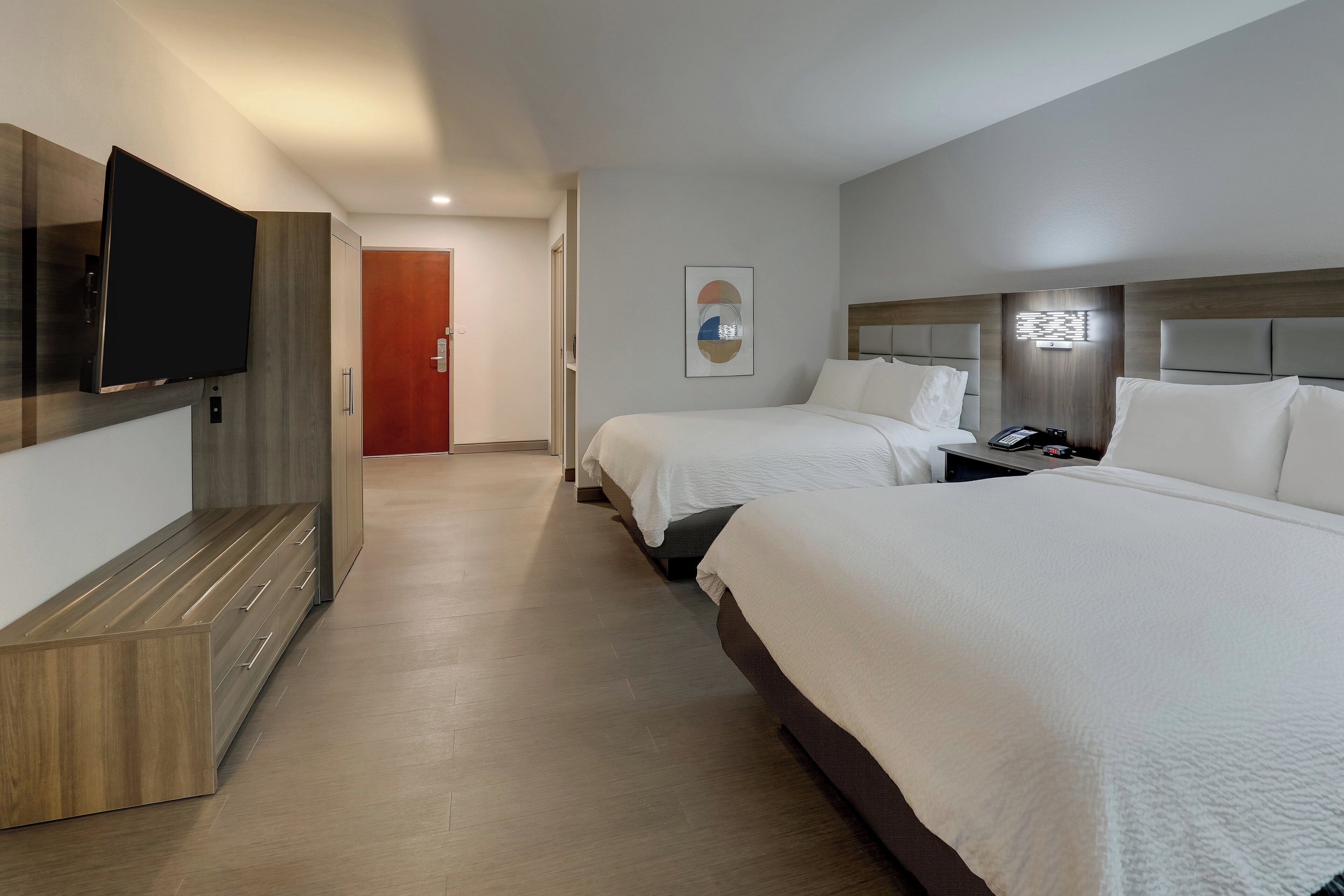 standard room, 2 queen beds | 1 bedroom, in-room safe, desk, laptop workspace