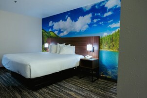 Desk, blackout drapes, iron/ironing board, free WiFi