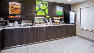 Free daily self-service breakfast