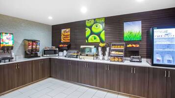 Free daily self-serve breakfast