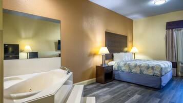 Suite, 1 King Bed, Non Smoking, Hot Tub (Refrigerator & Microwave) | Pillowtop beds, blackout drapes, iron/ironing board, free WiFi