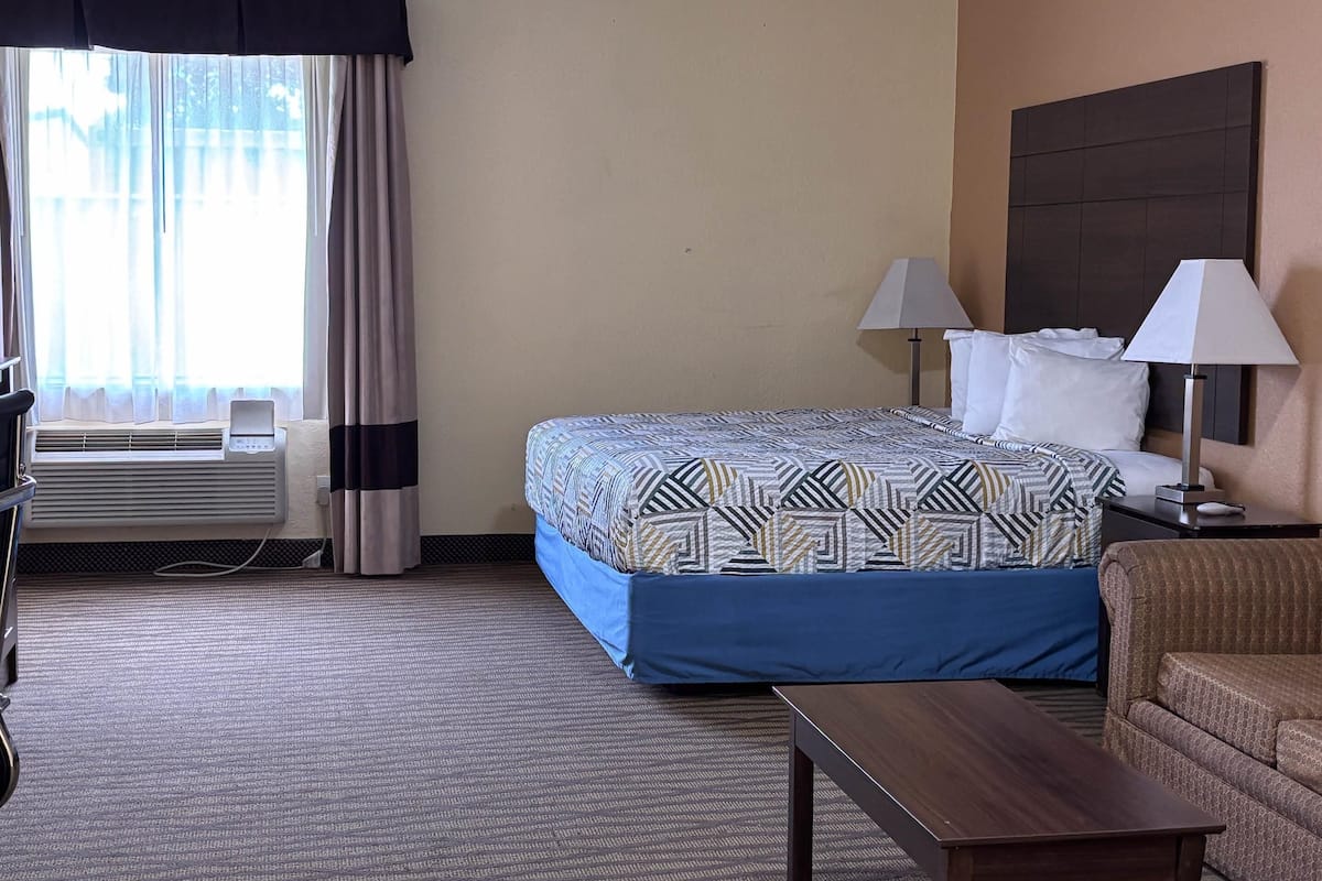 Pillowtop beds, blackout drapes, iron/ironing board